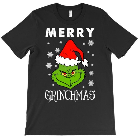 Merry Christmas Grouchmas Funny Green Holiday Grouch Graphic H34803 T-Shirt, for Men and Women, Up to Size 5XL