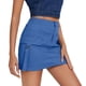 thumbnail image 3 of Gibobby faldas de lentejuelas para mujer Falda cargo de cintura Minifalda cargo con botones y bolsillo para mujer Falda acampanada(Azul, L), 3 of 5