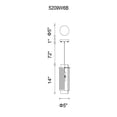 thumbnail image 3 of CWI Lighting Checkered Collection 2 Light Wall Sconce Black Finish, 3 of 3