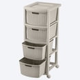 thumbnail image 2 of Cajonero Organizador Plástico 4 Cajones Comoda Rattan Taupe Rimax, 2 of 4