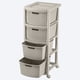 thumbnail image 2 of Cajonero Organizador Plástico 4 Cajones Comoda Rattan Taupe Rimax, 2 of 4