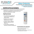 thumbnail image 2 of Filtro Cartucho de Polipropileno Purikor PKCPP2.5X10X10, 2 of 3