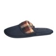 thumbnail image 2 of Faux Suede Scuff Slide Slipper With Ultra Soft Fabric Stylish Grids Scalloped Clog Slippers&Trade; Medium/8.5-9.5 DM US, Navy, 2 of 4
