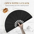 thumbnail image 3 of LZCKDPX Boots on The Ground Fan, 2025 New Large Holographic Folding Hand Fan Line Dance Popping Fan, Clap Fans for Line Dancing Foldable Craft Holding Black Colors Hand Fan (Color#F),Color#f,1, 3 of 8