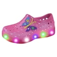 thumbnail image 2 of BOOMNY Girl's Clog Sandals Closed Toe Light Up Flat Garden Sandals for Kids Cute Butterfly Casual Summer Shoes, 2 of 7