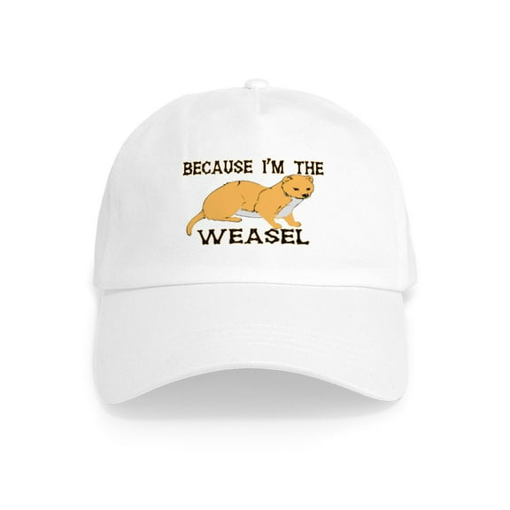 CafePress - Because I'm The Weasel Cap - Adjustable 100% Brushed Unisex Casual Cotton Baseball Cap, Beige, 1