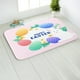 thumbnail image 4 of Felpudo de franela con diseño de conejo de Pascua (40 x 60 cm) | Alfombra de felpa suave para puerta de cocina | Felpudo antideslizante de fibra de poliéster | Decoración primaveral cálida y a, 4 of 5