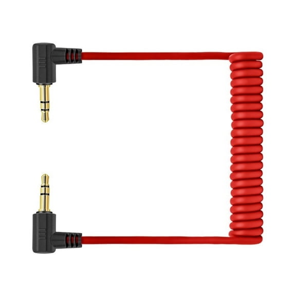 3.5mm Right Angle Audios Cable Gold Plated TRS Male to Male Stereo Cord for Car Auxiliary and Headphones 1.8Meter