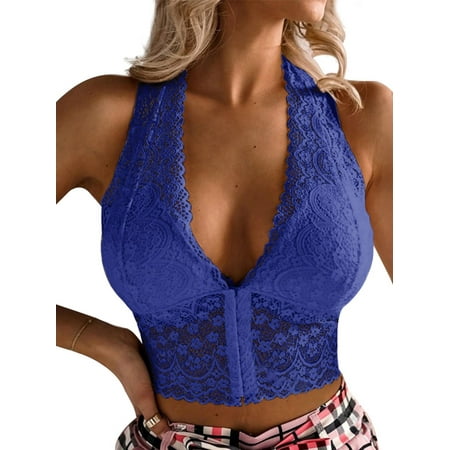 

JustVH Women s Sexy Lace Vest Tops Bralette Bra Lingerie Underwear