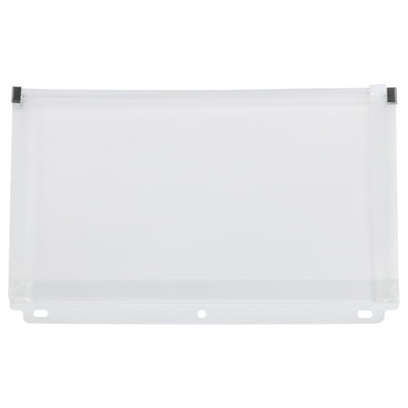 JAM Paper Plastic 3 Hole Punch Zip Envelopes, 6x9.5, 24/Pack, Clear