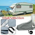 thumbnail image 2 of Caravan Hitch Cover,RV Drawbar Tow Hitch Cover Camper Trailer Windproof Buckles grey, 2 of 7