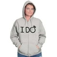 thumbnail image 3 of I Do Bridal Squad Bride Bachelorette Womens Plus Size Graphic Zipper Hoodie Brisco Brands 5X, 3 of 5