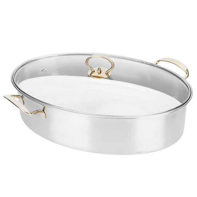 Fish Steaming Pot Stainless Steel Pot Steaming Rack Steamer Insert Steamer Saucepot Steaming Pot With Plate Steam Pot Pan For Cooking Kitchen Home Restaurant