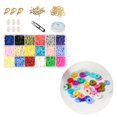 thumbnail image 3 of 6mm Polymer Clay Spacer Beads for Jewelry Making, Loose Spacer Beads, Bracelets Necklace Earring DIY Craft with Decorative Accessories 18 Grids 3692Pcs, 3 of 10