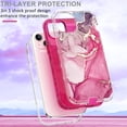 thumbnail image 3 of SaniMore for iPhone 14 Plus (6.7" 2022 Release) Case, Fashion Marble Pattern for Girls Women Shockproof Bumper Wireless Charging Hybird PC TPU Tri-layer Anti-drop Shell, PINK Marble, 3 of 7