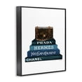 thumbnail image 2 of Stupell Industries Contemporary Dark Teal Fashion Bookstack with Brown Fashion Bag Black Framed Giclee Art, 16 x 20, by Amanda Greenwood, 2 of 7