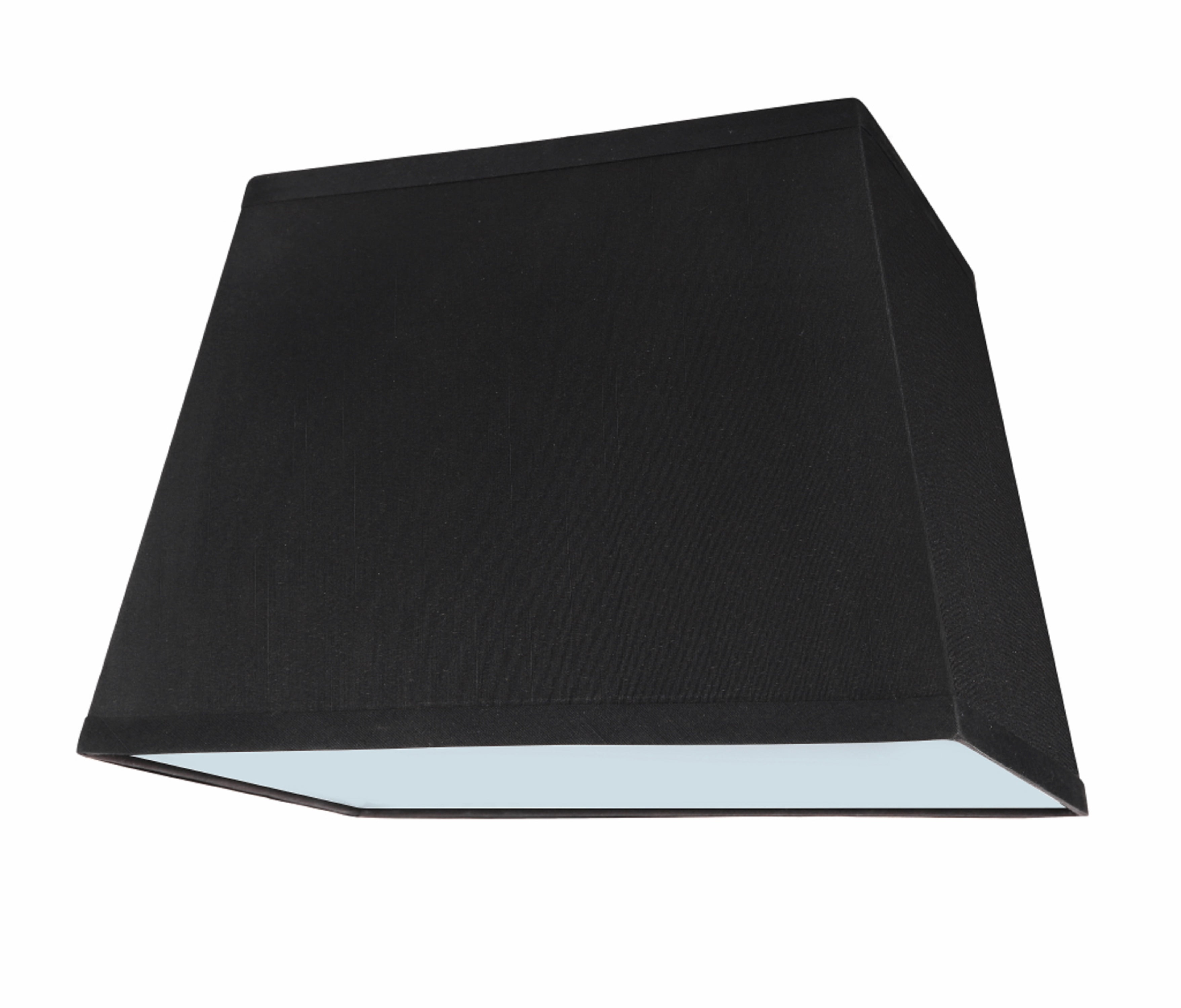 Aspen Creative 36121 Transitional Rectangle Hardback Shape Spider Construction Lamp Shade in Black, 14-1/2" wide, (8" + 11") x (9-1/2" + 14-1/2")&nbsp; x 10"