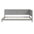 thumbnail image 5 of Twin Size Daybed, Wood Low Bed Sofa Bed Frame with Headboard and Sideboard, Floor Bed with Slats Support for Kids Room, Bedroom, Living Room, Dual-use Modern Sofa Bed for Teens Adults, Gray, 5 of 8