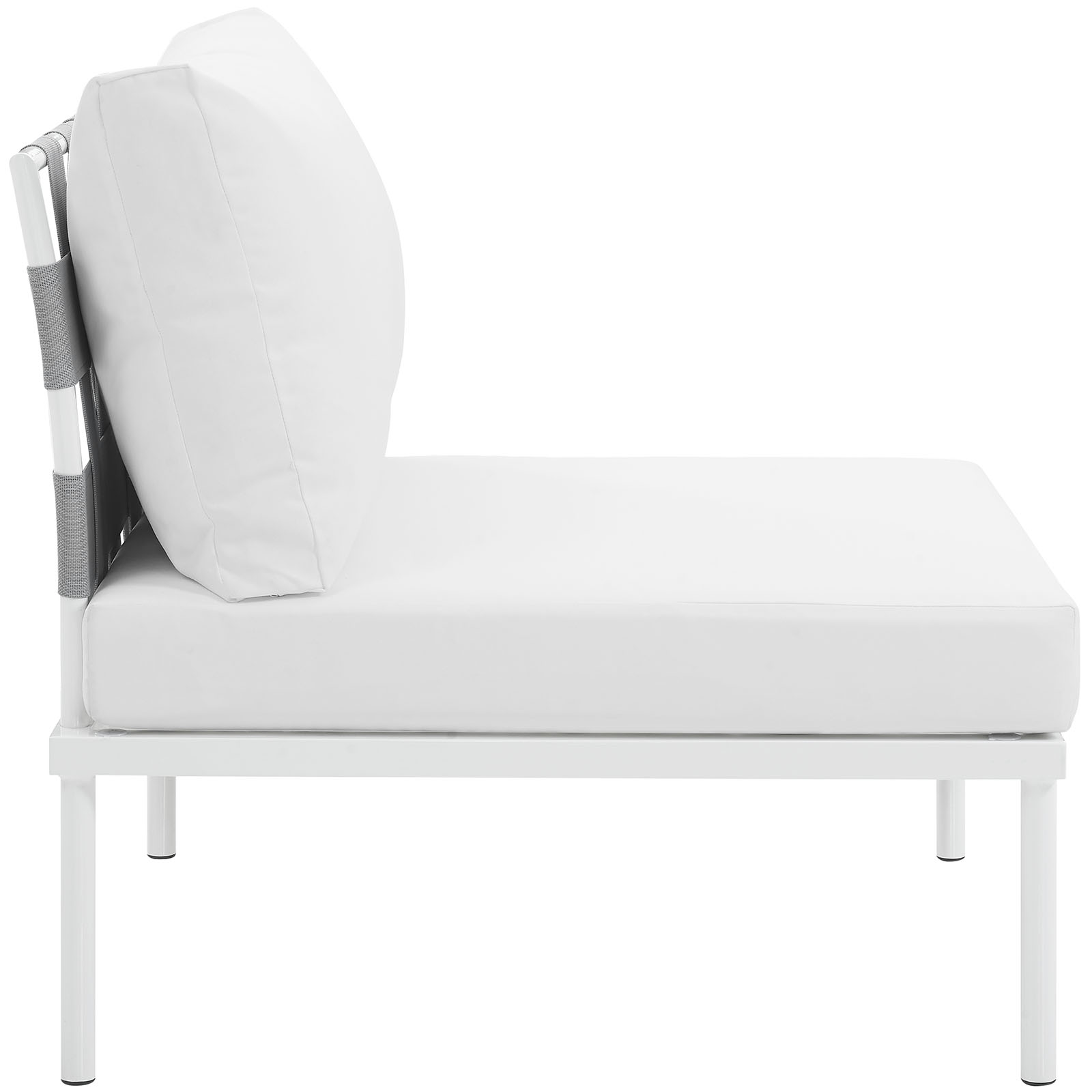 Modern Contemporary Urban Design Outdoor Patio Balcony Lounge Chair, White, Rattan - image 2 of 5