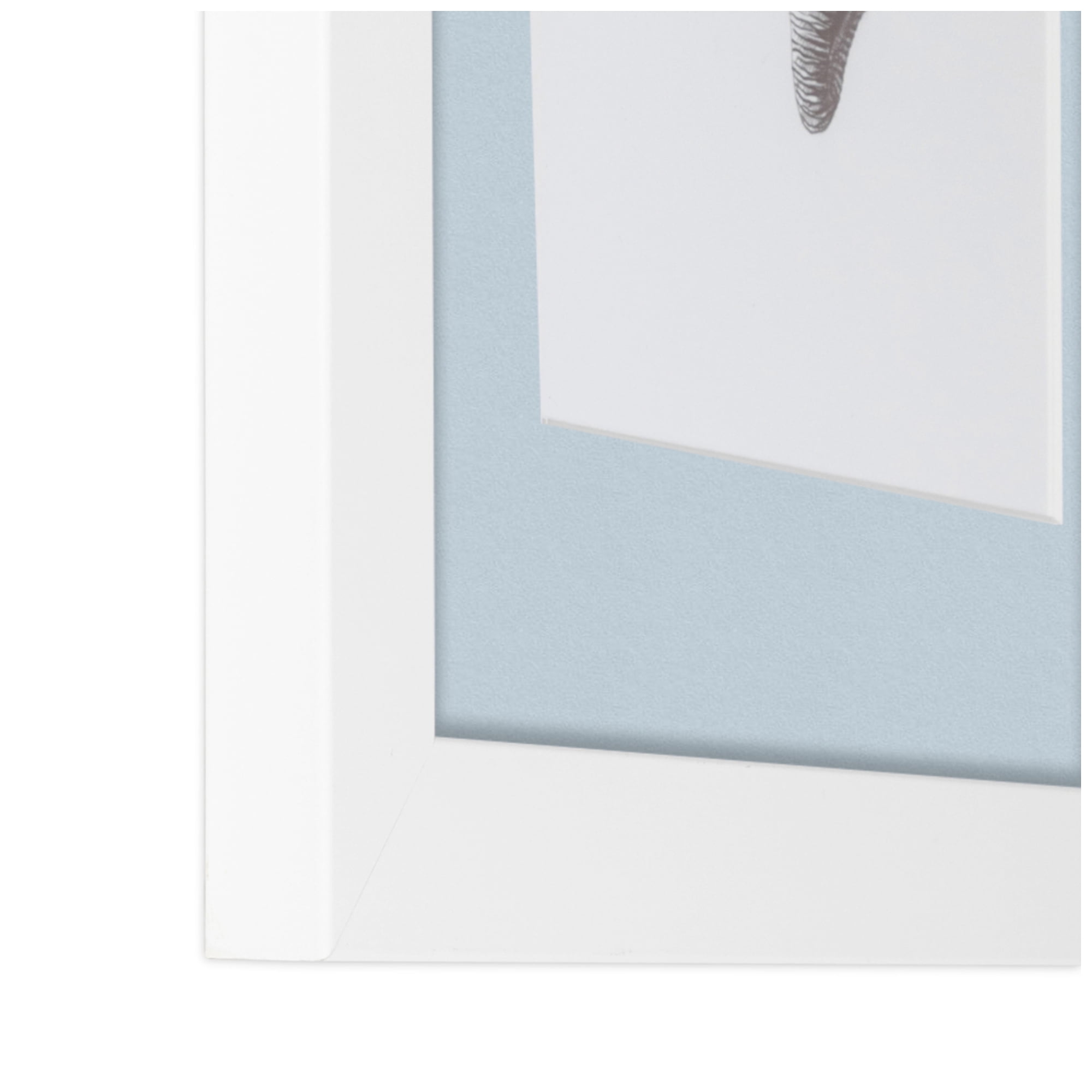 ArtToFrames Collage Photo Picture Frame with 9 - 4x6 Openings, Framed in White with Baby Blue and Black Mats (CDM-3966-213)