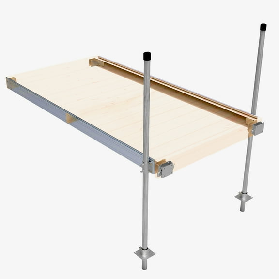 Multinautic, QPF-303, adjustable width, 4 ft. x 8 ft. Stationary or Floating Aluminum Dock Kit