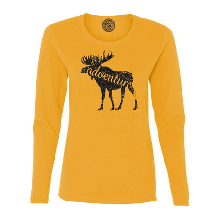 Moose Adventure Camping Hiking Womens Long Sleeve T (Best Hiking Clothing Brands)