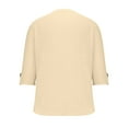 thumbnail image 4 of Birdeem Chemises pour Hommes Manches Courtes Col en V Blouses Manches Trois-Quarts, 4 of 10
