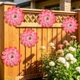 thumbnail image 4 of Macaron Color Garden Wall Decor with Hook Back, Multi Layer Petal Design for Indoor and Outdoor Use, Creative Horticultural Decoration for Fence and Terrace, 4 of 6