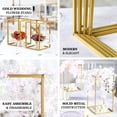 thumbnail image 4 of Efavormart 2 Pack 16" Matte Gold Wedding Flower Stand Metal Vase Column Stand Geometric Centerpiece Vase, 4 of 11