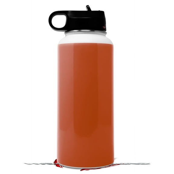 Skin Wrap Decal compatible with Hydro Flask Wide Mouth Bottle 32oz Solids Collection Burnt Orange (BOTTLE NOT INCLUDED)