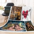 thumbnail image 5 of Custom Blanket with Photos and Text Customized Blanket Personalized Flannel Throw Blankets for Adult Kid Birthday Christmas Halloween Mothers Fathers Valentines Day Gift. (5 Photos, 48X32inch), 5 of 6