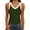 Army Green, variant on Going out Tops for Women Casual V Neck Color Block Ribbed Knit Tank Tops Summer Sim Fitted Soft Sleeveless Shirts