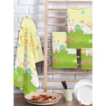 thumbnail image 2 of Happy Easter Kitchen Dish Towels for Drying Dishes Set of 4, Rabbits Eggs Spring Daisy Floral Grass Yellow Waffle Weave Microfiber Hand Tea Bathroom Towels Quick Dry & Absorbent Towel 15.7x23.6, 2 of 7