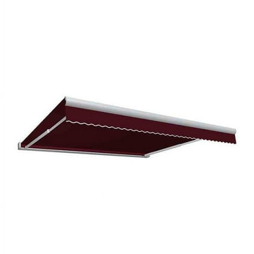 Awntech KWR14-US-B 14 ft. Key West Full Cassette Right Motorized Retractable Awning, Burgundy - 120 in.