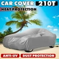 thumbnail image 5 of Universal Car Cover for Sedan Waterproof Dust-proof Windproof UV Resistant All Weather Outdoor Protection Silver, Size S, 163x69x59inch, 5 of 7