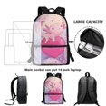 thumbnail image 6 of Uourmeti Valentine's Day Gifts and Salamander Heart Daypack, Durable Fabric Backpack 17 Inch Adjustable Shoulder Straps Travel Backpack for Vacation Daily Use, 6 of 6
