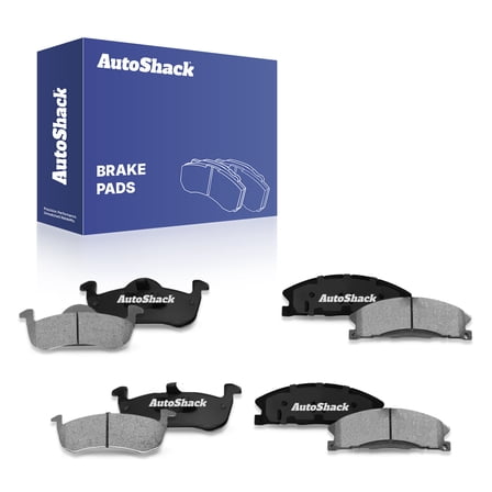 AutoShack Front & Rear Ceramic Brake Pad Set | Replacement for 2013-2019 Lincoln MKT | 8-PC