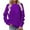 Purple A, variant on HVOBTTY Women's Long Sleeved Sweatshirts, Fall and Winter Tops for Women Plus Size, Women's Casual Solid Color Crew Neck Regular Loose Sport Pullover Sweatshirt Army Green, Army Green