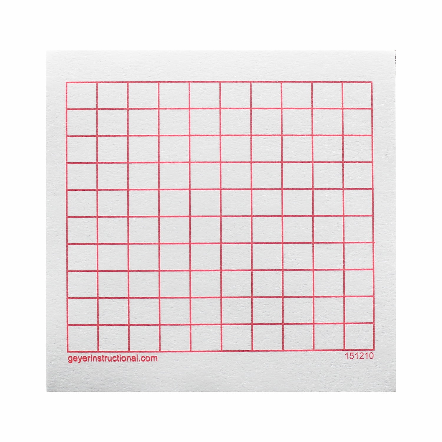 Geyer Instructional Graphing 3M Post-it Notes,10 x 10 Grid, 4 Pads