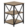 thumbnail image 3 of Monarch Specialties Accent Table, Side, End, Nightstand, Lamp, Living Room, Bedroom, Brown Laminate, Black Metal, Contemporary, Modern, 3 of 6