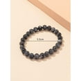 thumbnail image 4 of QQTDFG 1pc Graphite Grey Beaded Bracelet Boho Crafted Creative Beads Design Stretchy-default, 4 of 4