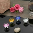 thumbnail image 2 of 30mm Crystal Glass Diamond Handle Colorful Shiny Round Knob Handle Drawer Wardrobe Cabinet Handle Household Hardware Accessories No.01, 2 of 9