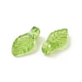 thumbnail image 2 of Transparent Acrylic Charms Leaf Charm Lawn Green 10.5x5x3.5mm Hole: 1.4mm, 2 of 5