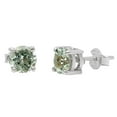 thumbnail image 4 of Prasiolite (Green Amethyst) Stud 925 Sterling Silver Earrings Jewelry DGE1072_A E-1017, 4 of 6
