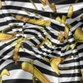 thumbnail image 5 of Ambesonne Indie Valance Pack of 2, Stripes Tropical Bananas, 54"X18", Black White Yellow, 5 of 5