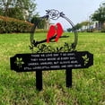 thumbnail image 3 of Diconna Memorial Garden Stake, Metal Bird Letters Yard Sign Ground Insert Outdoor Decor for Lawn Grave, 3 of 8