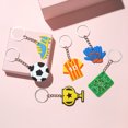 thumbnail image 2 of Juego de llaveros deportivos acrílicos de fútbol de 6 piezas, 2 of 2