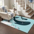 thumbnail image 3 of Area Rugs 3'x5', Coastal Whale Penguin Carpet Runner Indoor Outdoor Rugs Home Decor Aesthetic, Ocean Nautical Marine Lifes Non Slip Mats Washable Accent Rug for Living Room Bedroom, 3 of 8
