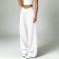 thumbnail image 6 of hotojiny Womens Wide Legs Sweatpants Fashion Colorblock Pants with Pockets Elastic Waist Baggy Pants Streetwear(White,X-Large), 6 of 8