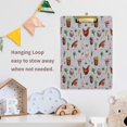 thumbnail image 6 of FMSHPON Rustic Style Plaid ChickensRoosters Clipboard Hardboard Wood Nursing Clip Board and Pull for Standard A4 Letter 13x9 inches, 6 of 7